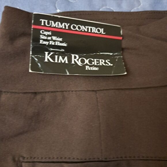Kim Rogers brown capri pants size 6 Petite NWT - Picture 4 of 8